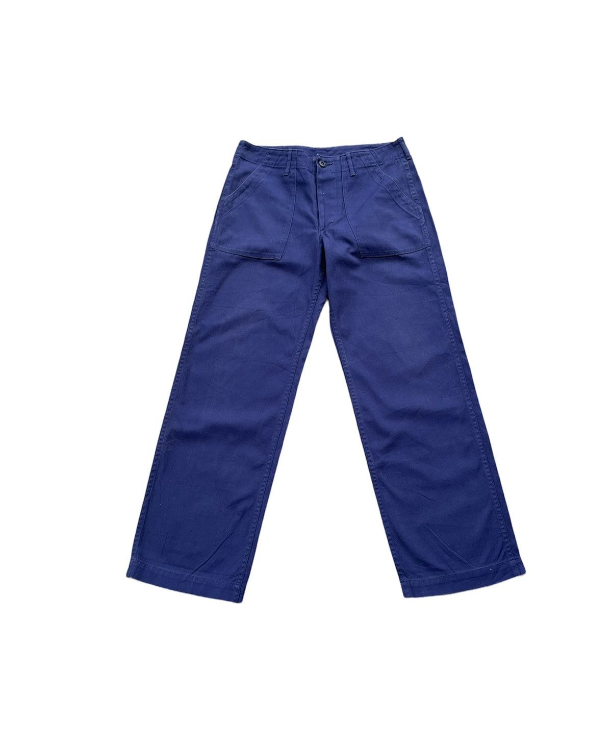 image of Danton France Vintage Field Trouser in Blue, Men's (Size 31)