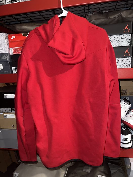 Nike Nike Sportswear Tech Fleece Hoodie Gym Red/Black | Grailed