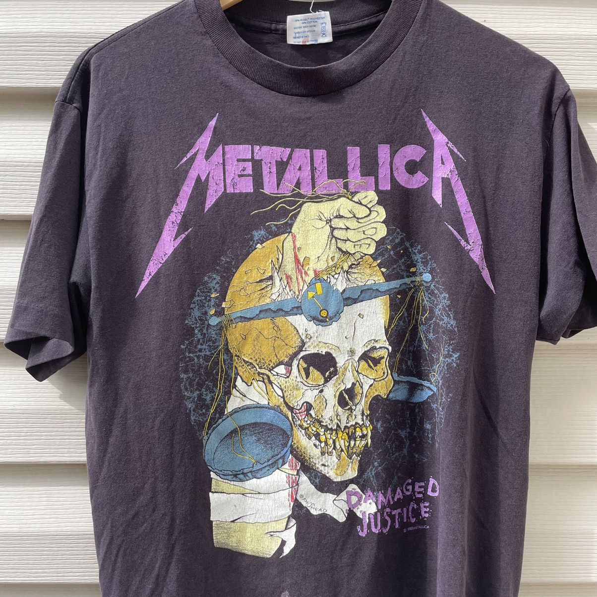 TEE SHIRT METALLICA DAMAGED JUSTICE TAILLE L