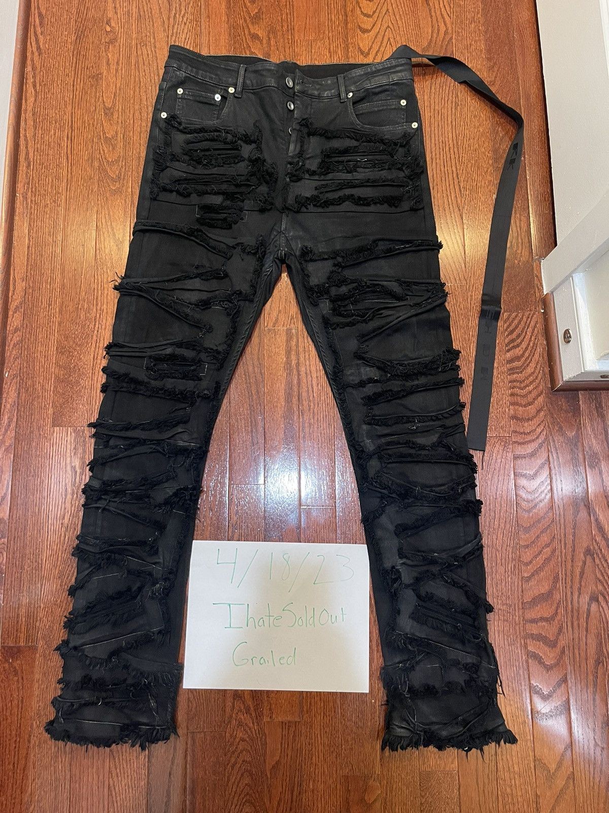 image of Rick Owens Drkshdw Rick Owen Drkshdw Detroit Jeans in Black, Men's (Size 34)