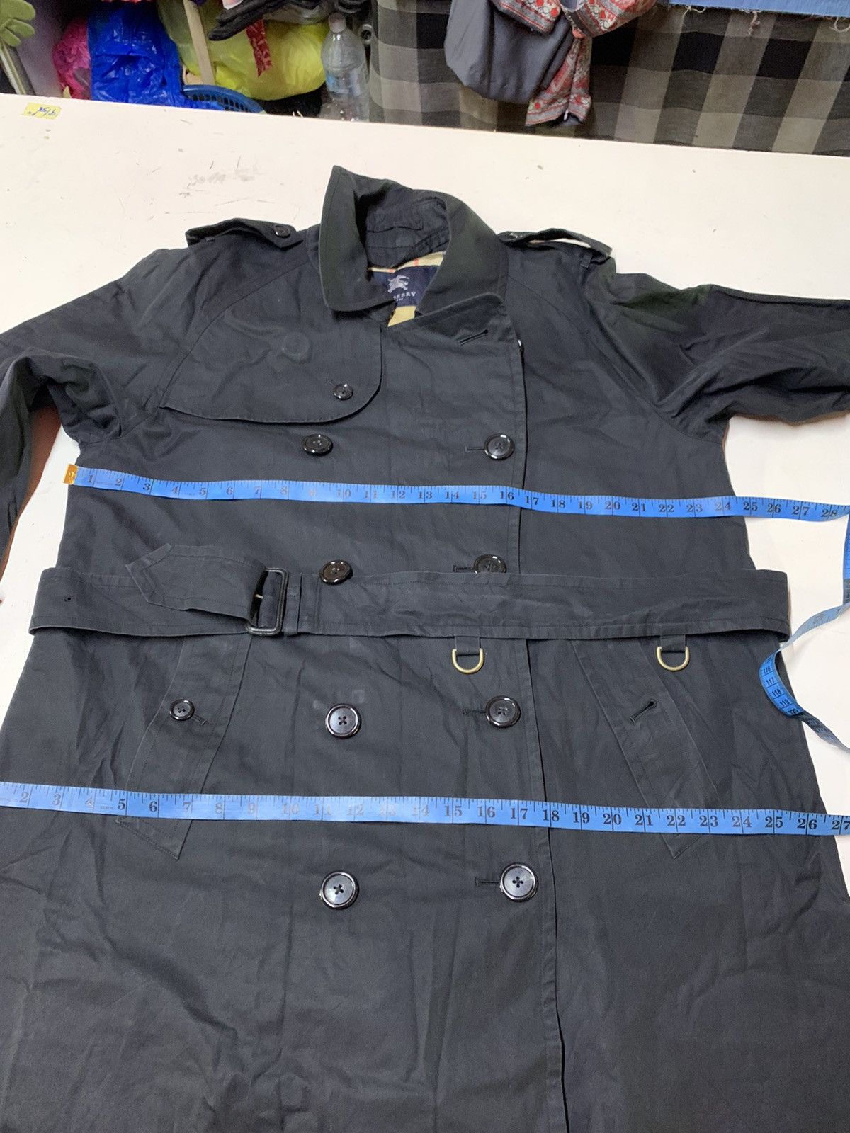 Burberry Vintage Burberry long trench coat in dark blue Size US M / EU 48-50 / 2 - 23 Thumbnail
