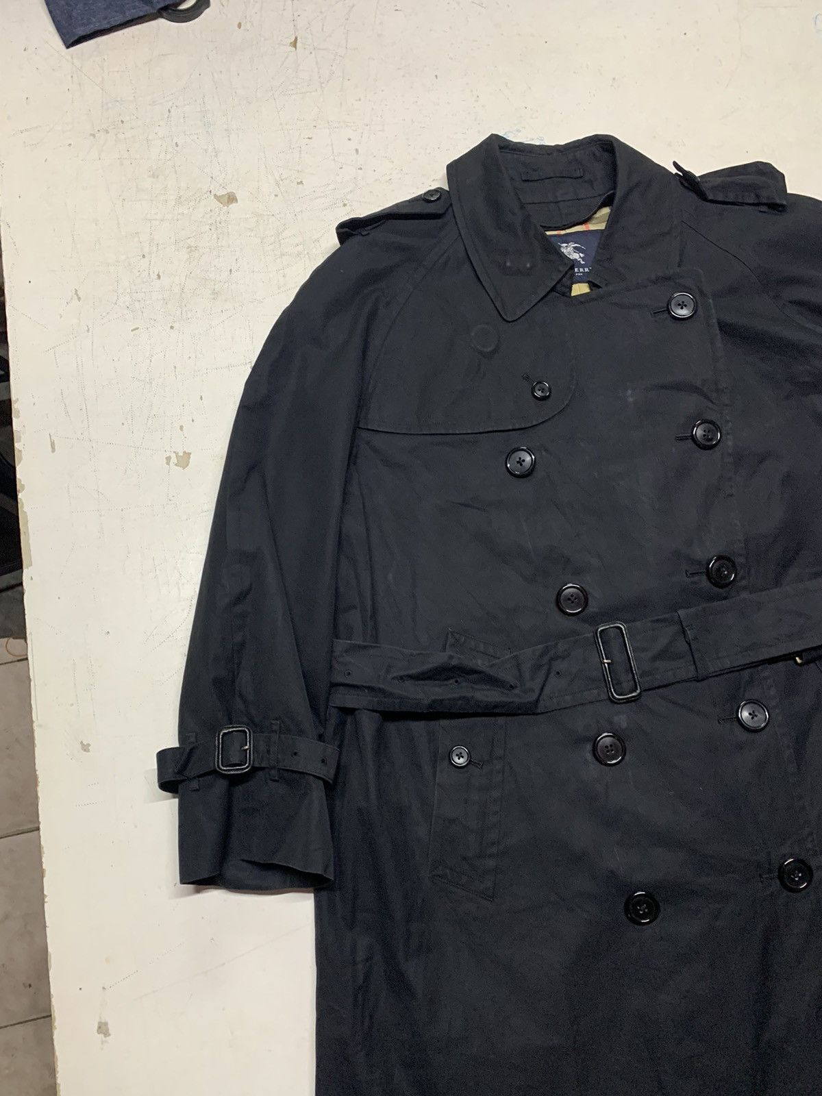 Burberry Vintage Burberry long trench coat in dark blue Size US M / EU 48-50 / 2 - 6 Thumbnail