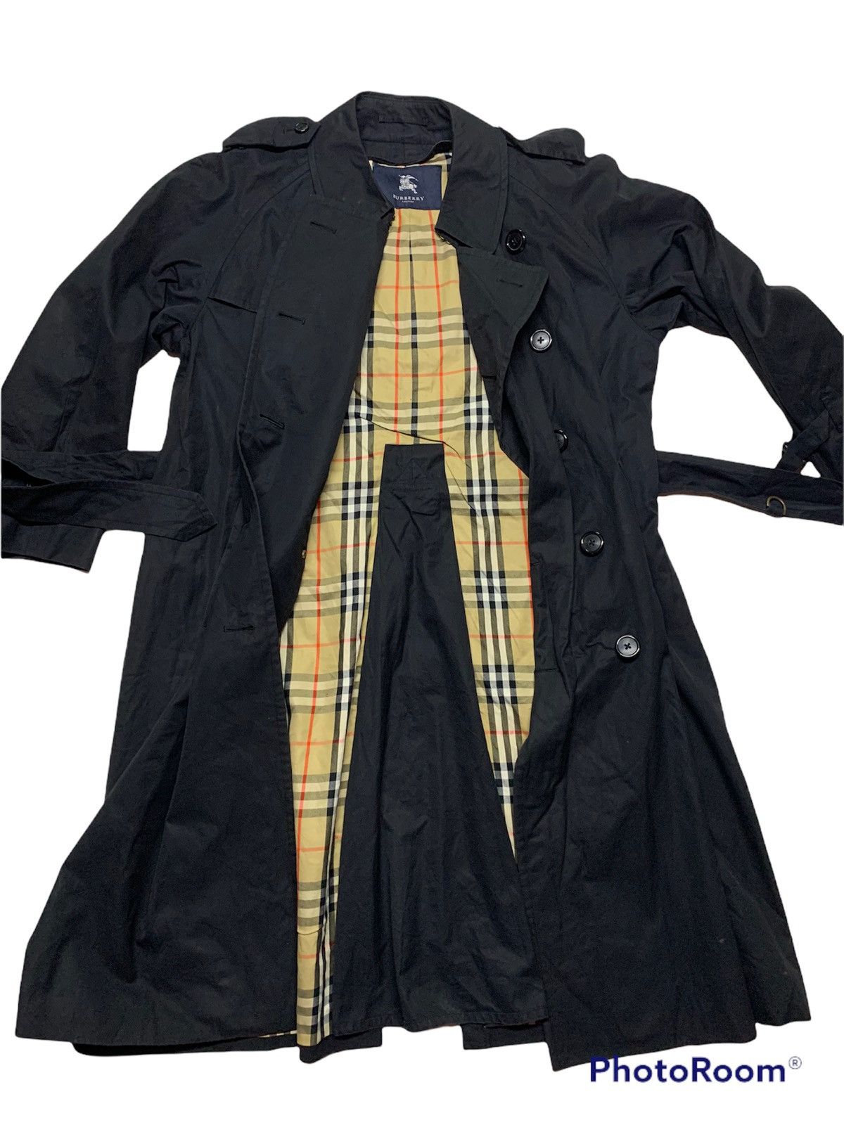 Burberry Vintage Burberry long trench coat in dark blue Size US M / EU 48-50 / 2 - 4 Thumbnail