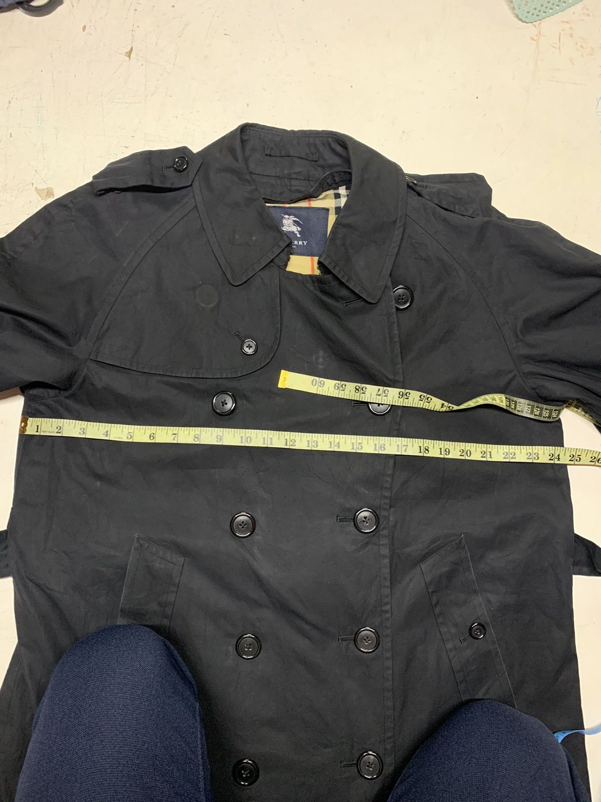 Burberry Vintage Burberry long trench coat in dark blue Size US M / EU 48-50 / 2 - 19 Thumbnail