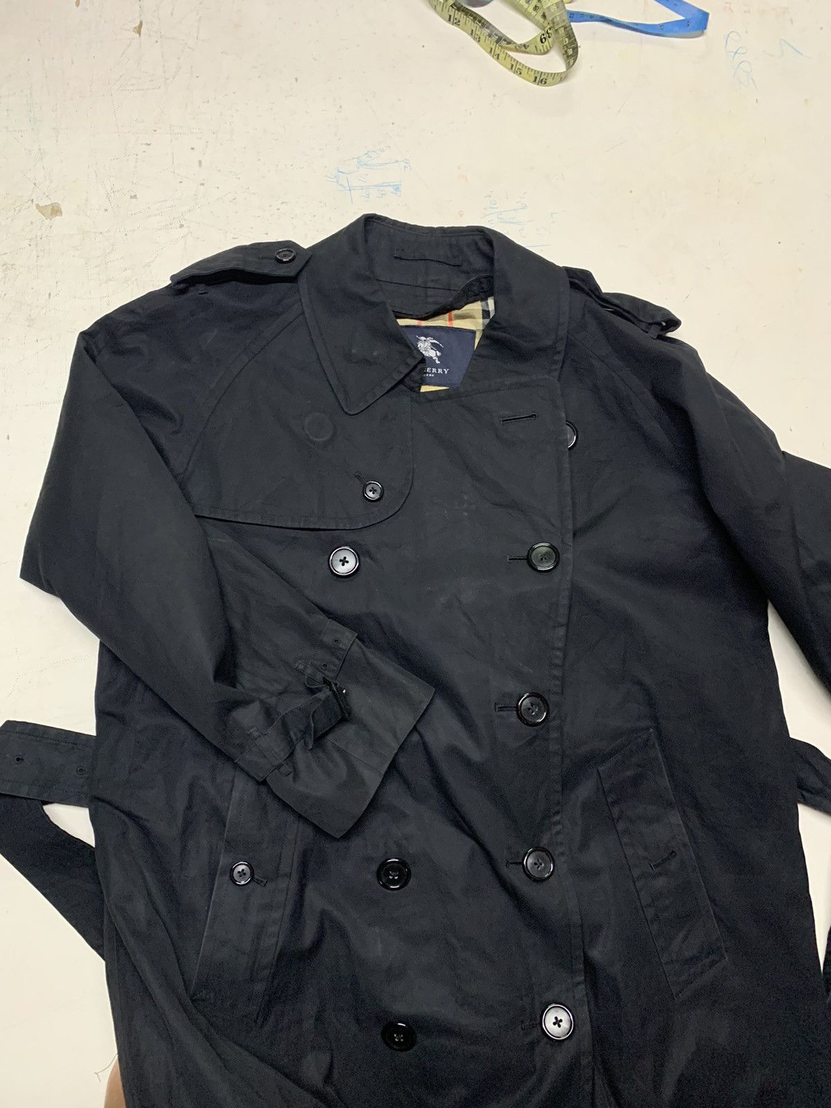 Burberry Vintage Burberry long trench coat in dark blue Size US M / EU 48-50 / 2 - 20 Thumbnail