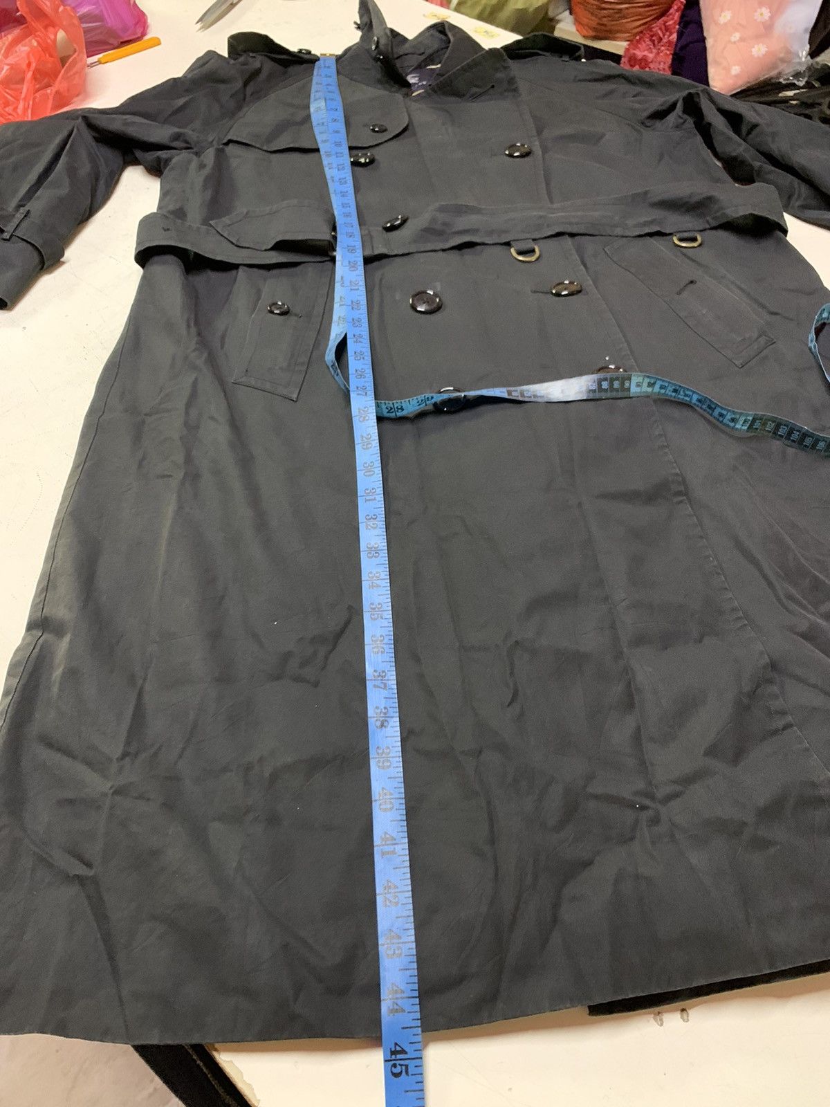 Burberry Vintage Burberry long trench coat in dark blue Size US M / EU 48-50 / 2 - 22 Thumbnail