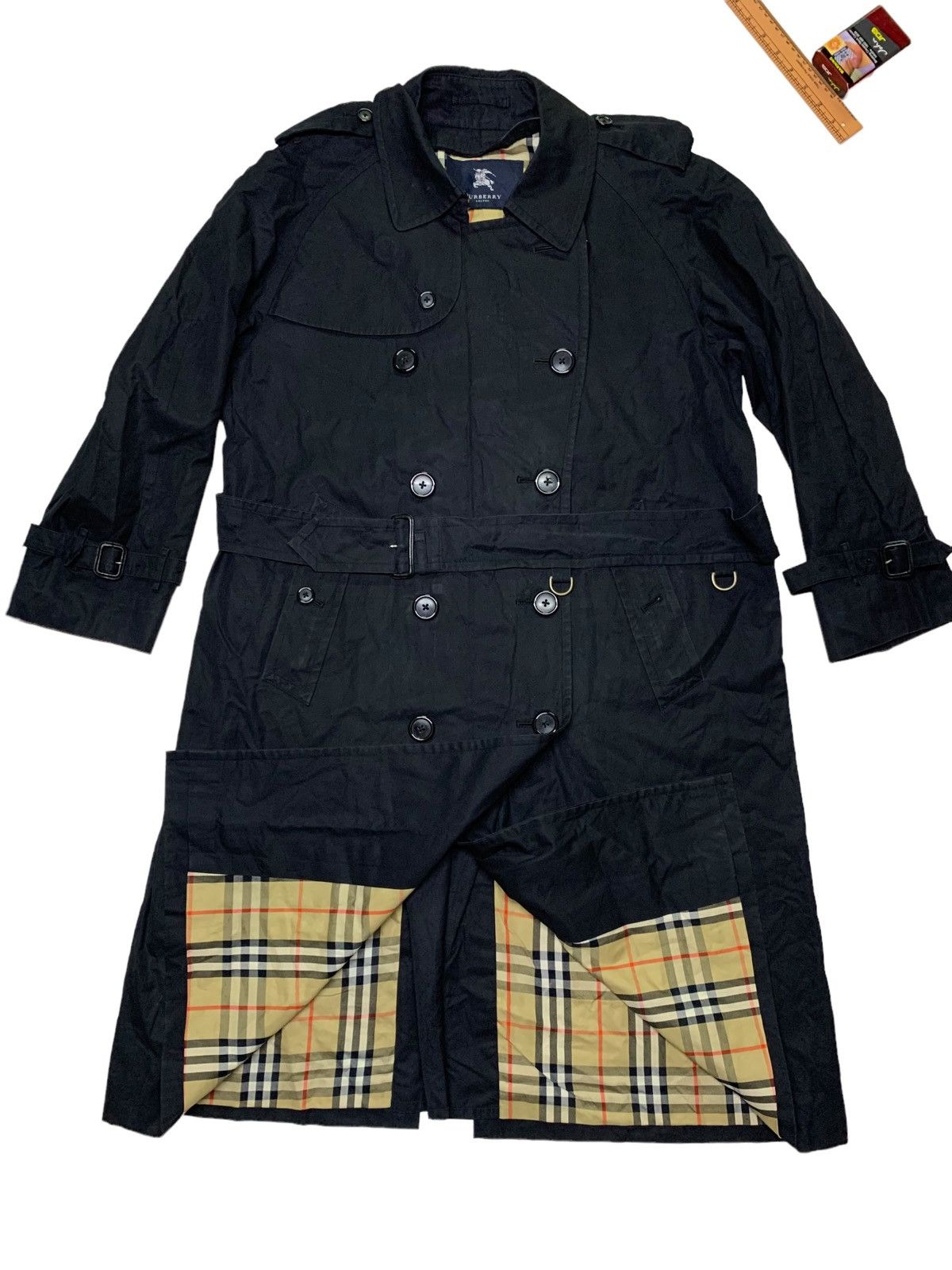 Burberry Vintage Burberry long trench coat in dark blue Size US M / EU 48-50 / 2 - 2 Thumbnail