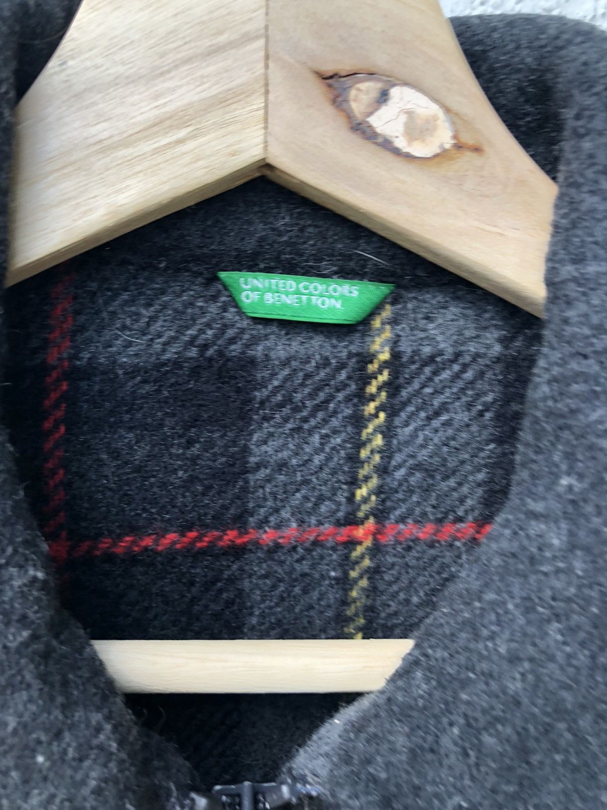 Japanese Brand United Colour Of Benetton Double Pocket Checkered Jacket Size US M / EU 48-50 / 2 - 3 Thumbnail