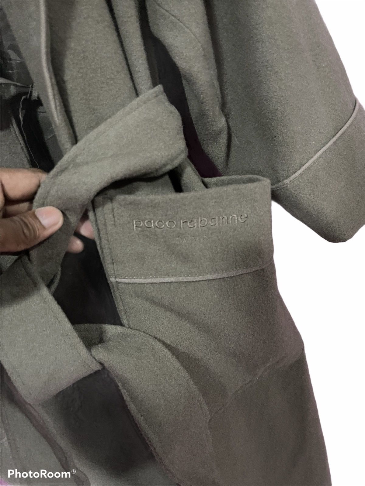 Paco Rabanne PACO RABBANE BROWN SIZE M TRANCE COAT WOOL Size ONE SIZE - 4 Thumbnail