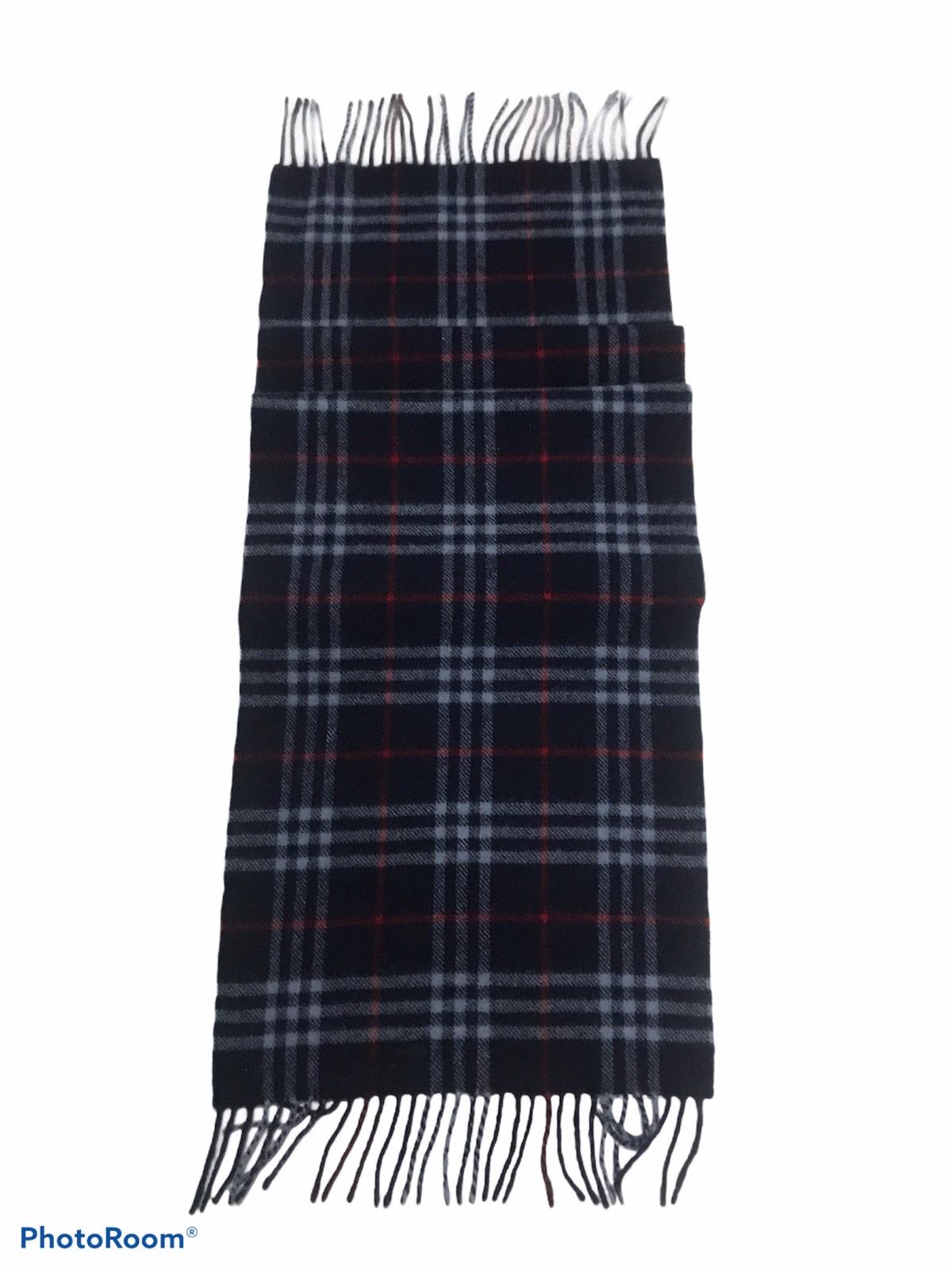 Burberry VINTAGE BURBERRYS BLUE NOVA CHECK WOOL ENGLAND Size ONE SIZE - 1 Thumbnail