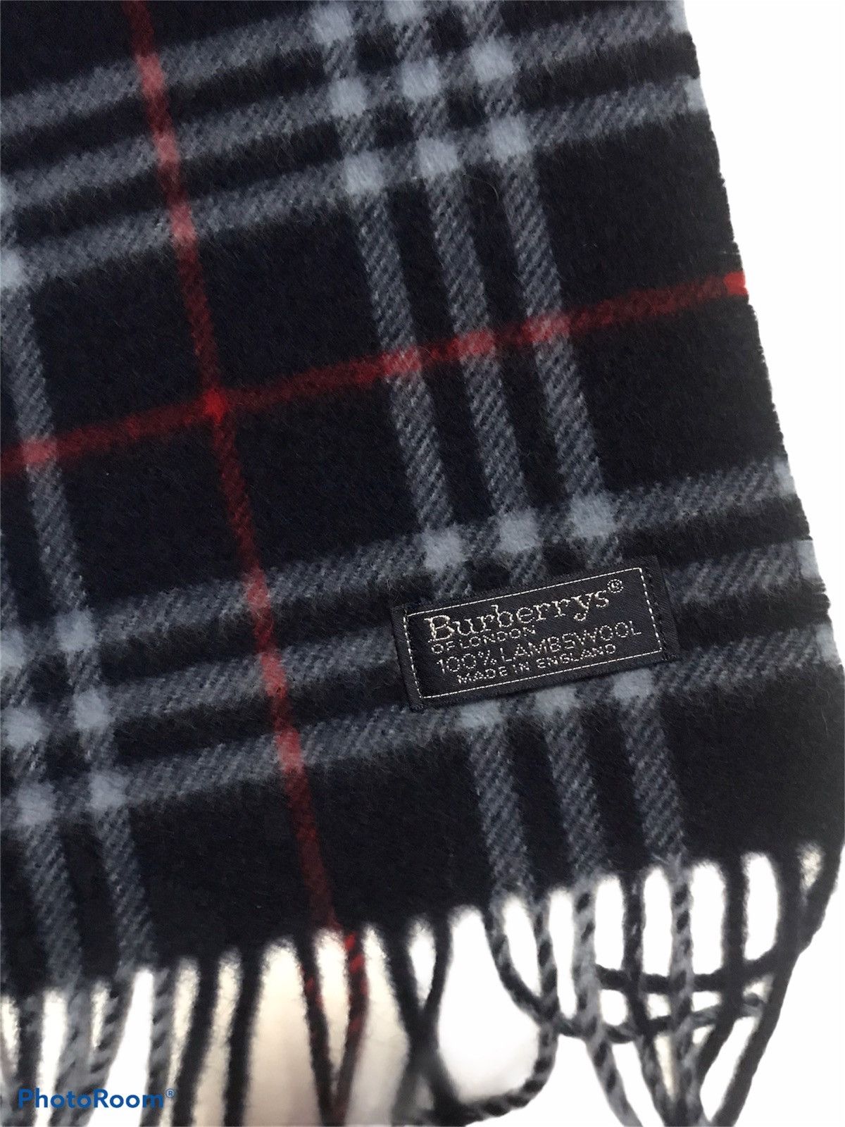 Burberry VINTAGE BURBERRYS BLUE NOVA CHECK WOOL ENGLAND Size ONE SIZE - 3 Thumbnail