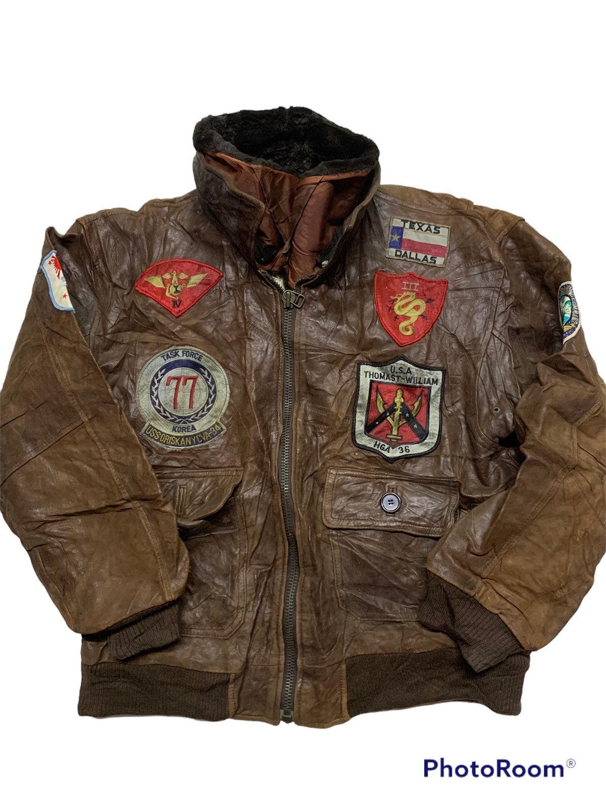 Other Leather jacket type g-1 us.navy Size US L / EU 52-54 / 3 - 6 Thumbnail