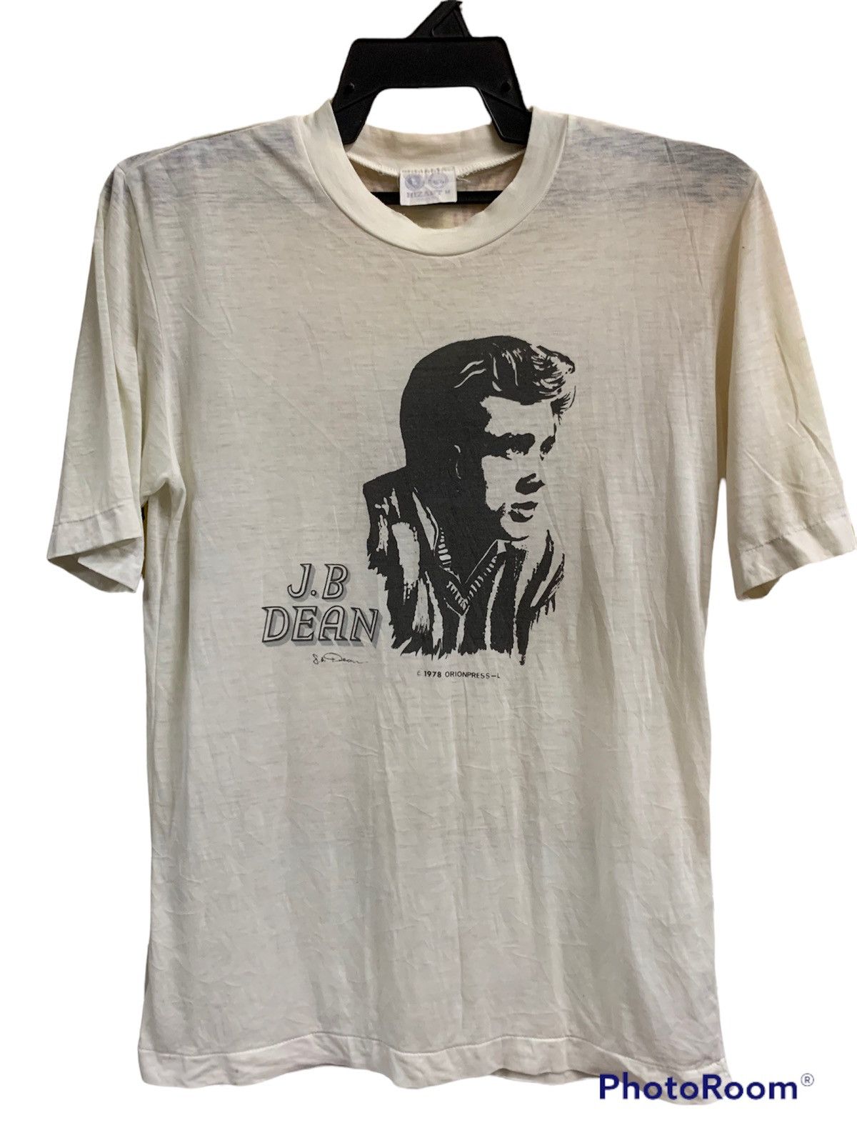 image of Vintage Tee J.b Dean 1978 in White, Men's (Size Small)