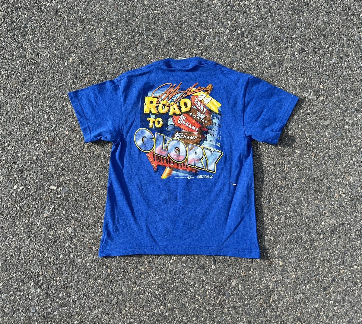 Chase Authentics Y2K Jeff Gordon Road To Glory Graphic Tee Shirt Size US XS / EU 42 / 0 - 2 Thumbnail