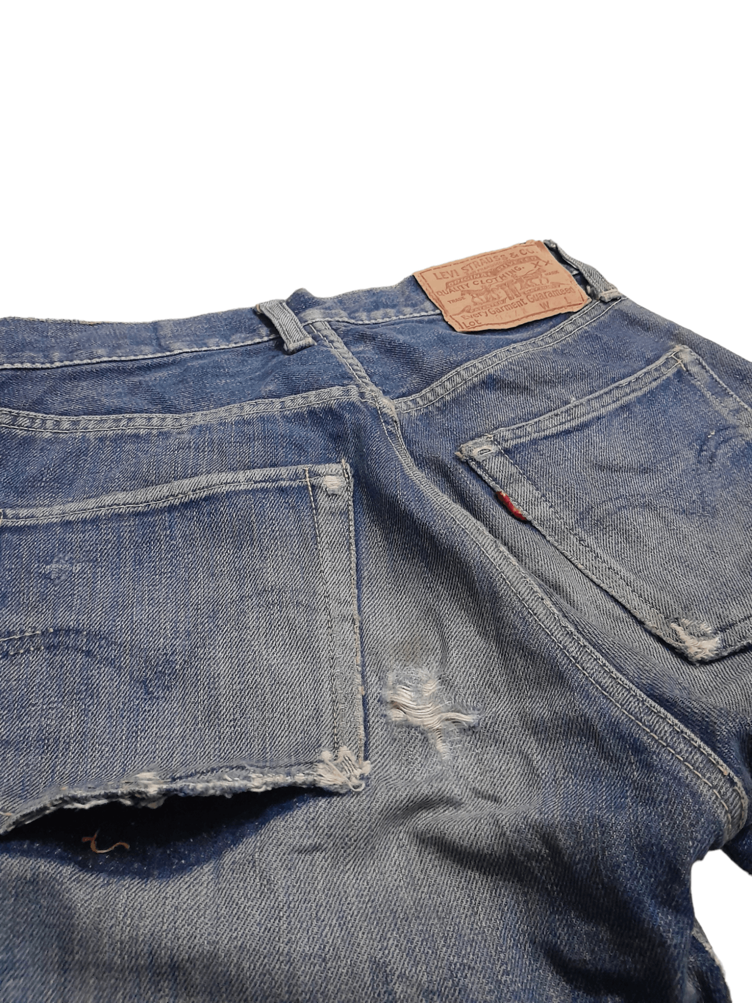 Levi's × Vintage 50s Levis 504ZXX Big E Selvedge USA Hidden Rivets Denim E826 Size US 26 / EU 42 - 3 Thumbnail
