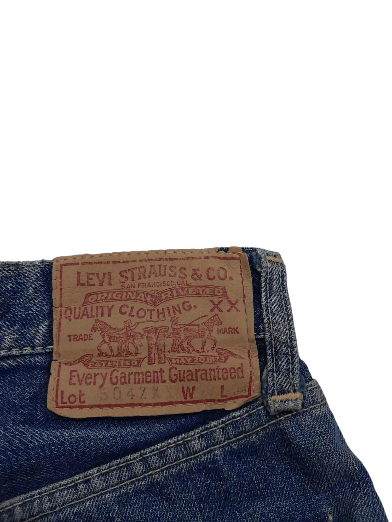 Levi's × Vintage 50s Levis 504ZXX Big E Selvedge USA Hidden Rivets Denim E826 Size US 26 / EU 42 - 5 Thumbnail