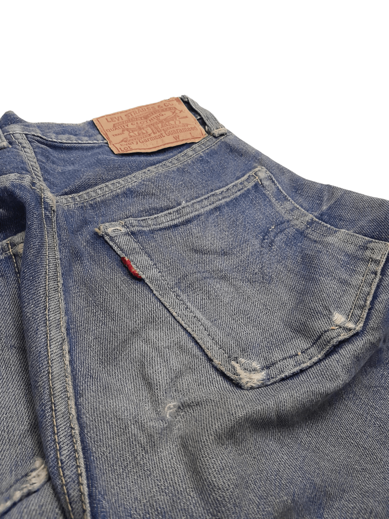 Levi's × Vintage 50s Levis 504ZXX Big E Selvedge USA Hidden Rivets Denim E826 Size US 26 / EU 42 - 4 Thumbnail