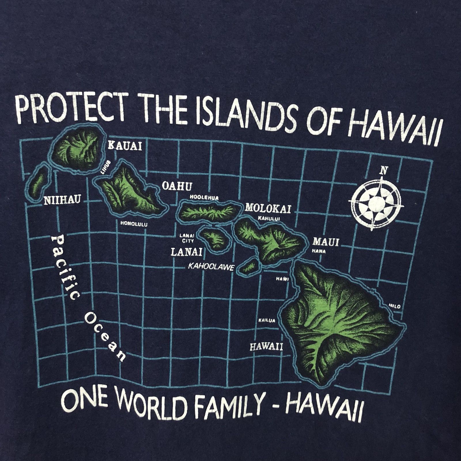 Hanes Vintage Hanes Hawaii Map T-shirt Made In USA Size US L / EU 52-54 / 3 - 3 Thumbnail
