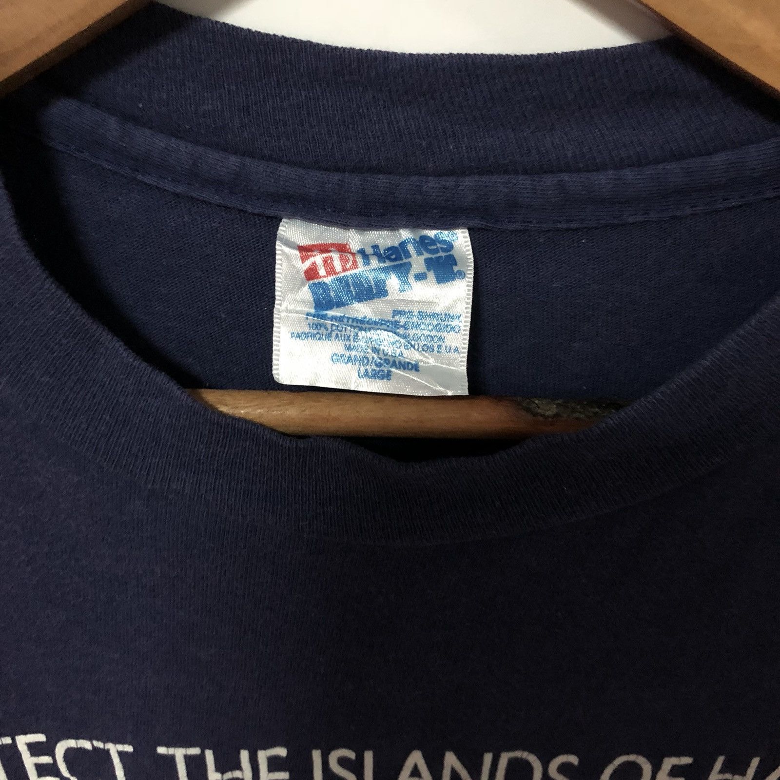 Hanes Vintage Hanes Hawaii Map T-shirt Made In USA Size US L / EU 52-54 / 3 - 4 Thumbnail