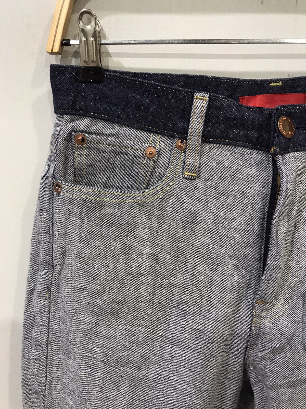 Japanese Brand RED CARD Inside Out Cropped Leg Denim Size US 29 - 3 Thumbnail