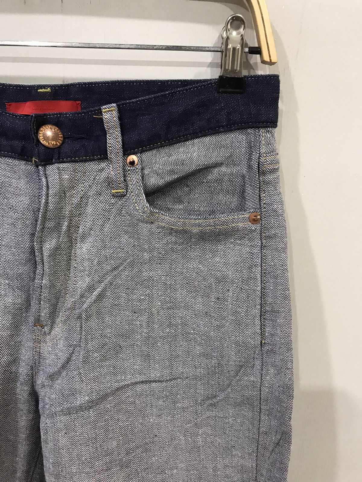 Japanese Brand RED CARD Inside Out Cropped Leg Denim Size US 29 - 2 Thumbnail