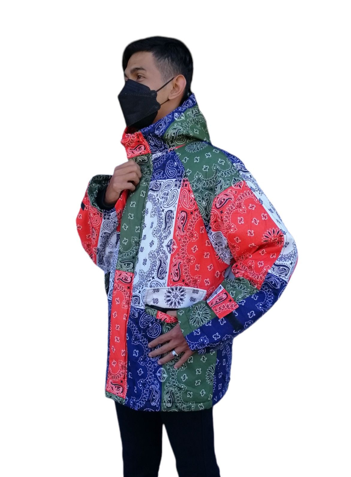 If Six Was Nine × Japanese Brand Multicolor Bandana Paisley Pacthwork Winter Jacket Size US M / EU 48-50 / 2 - 5 Thumbnail