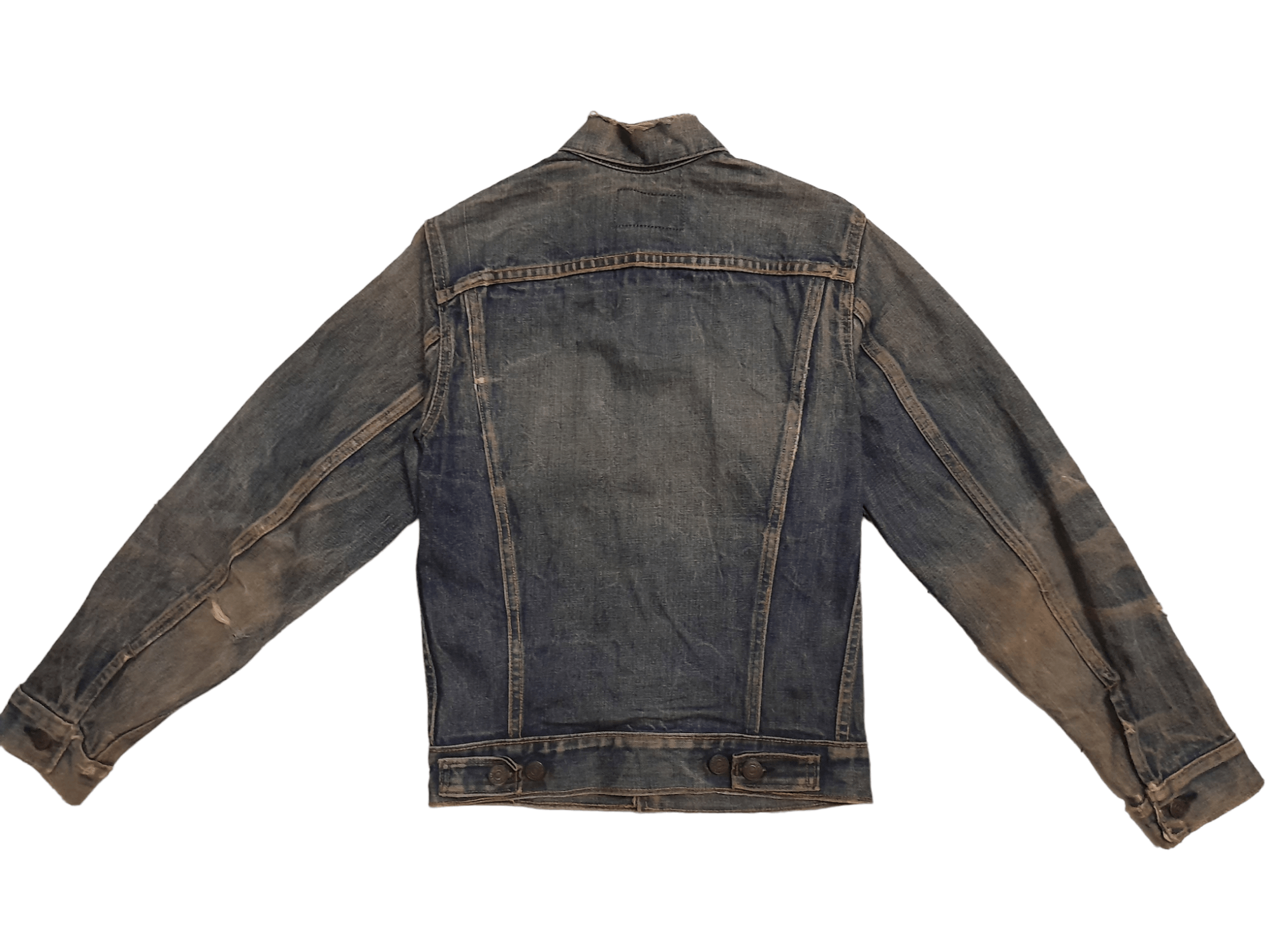 Levi's × Vintage 70s Levis Big E 525 Trucker Denim Usa (E822) Size US S / EU 44-46 / 1 - 6 Thumbnail