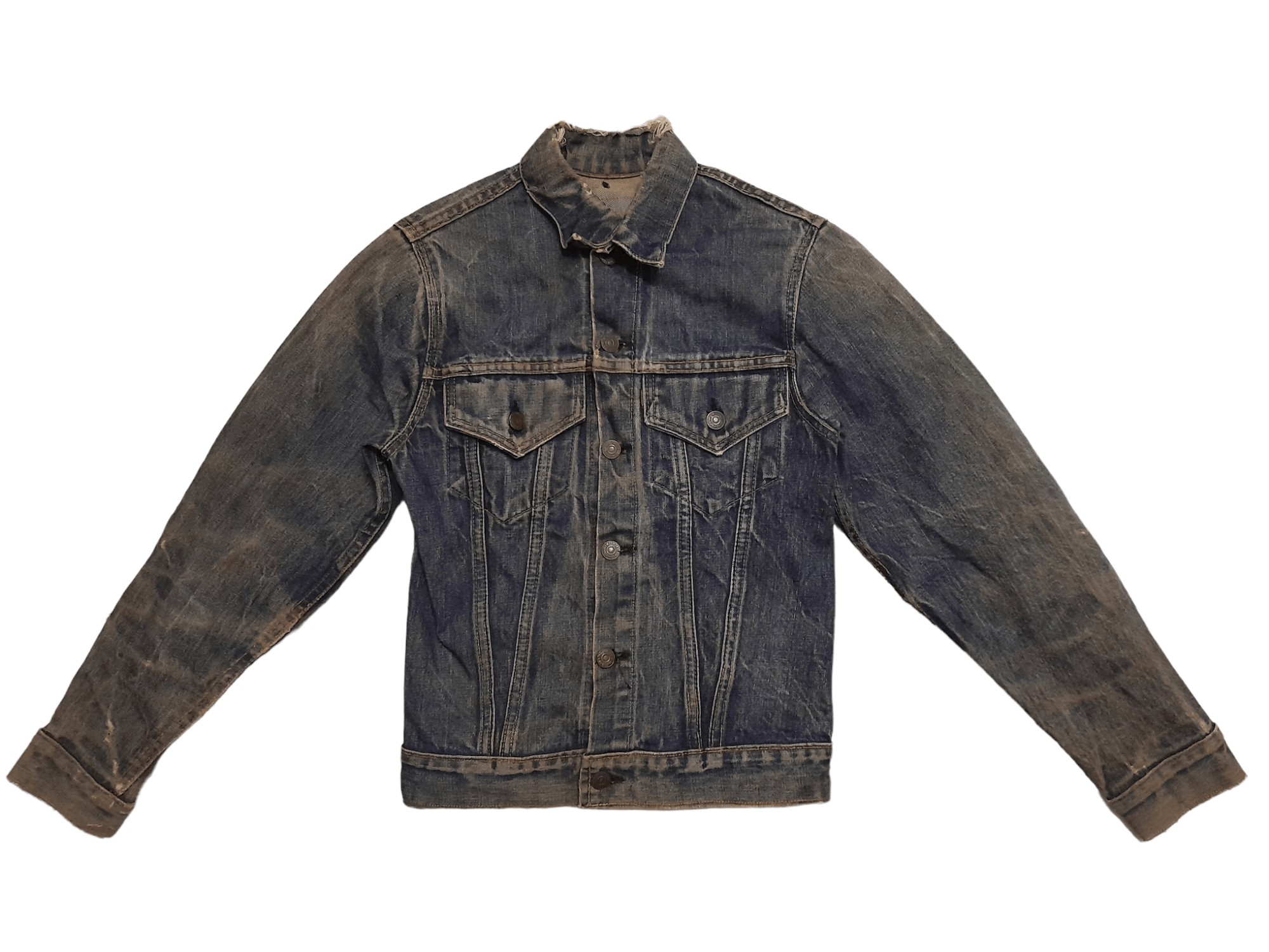 Levi's × Vintage 70s Levis Big E 525 Trucker Denim Usa (E822) Size US S / EU 44-46 / 1 - 1 Thumbnail