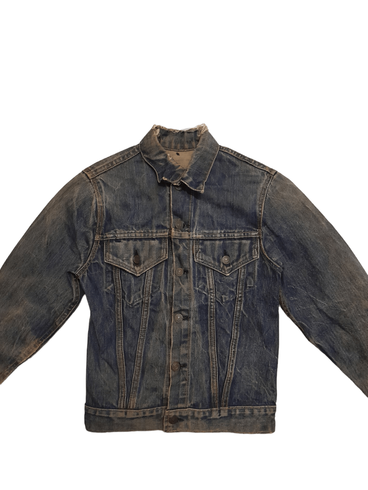 Levi's × Vintage 70s Levis Big E 525 Trucker Denim Usa (E822) Size US S / EU 44-46 / 1 - 2 Thumbnail