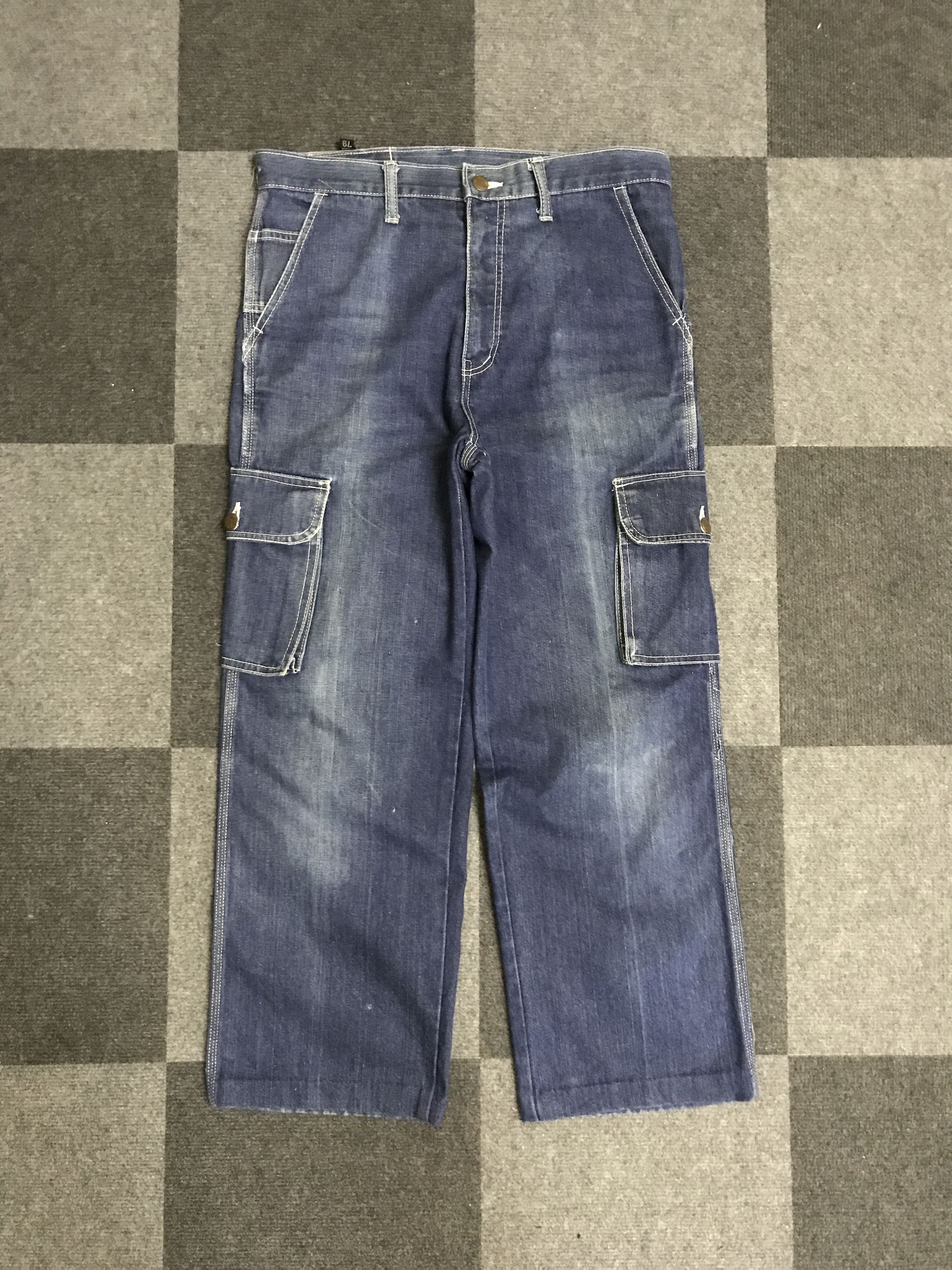 Japanese Brand CP299 BIVASON Japan Workwear Cargo Baggy Jeans Size US 33 - 1 Thumbnail