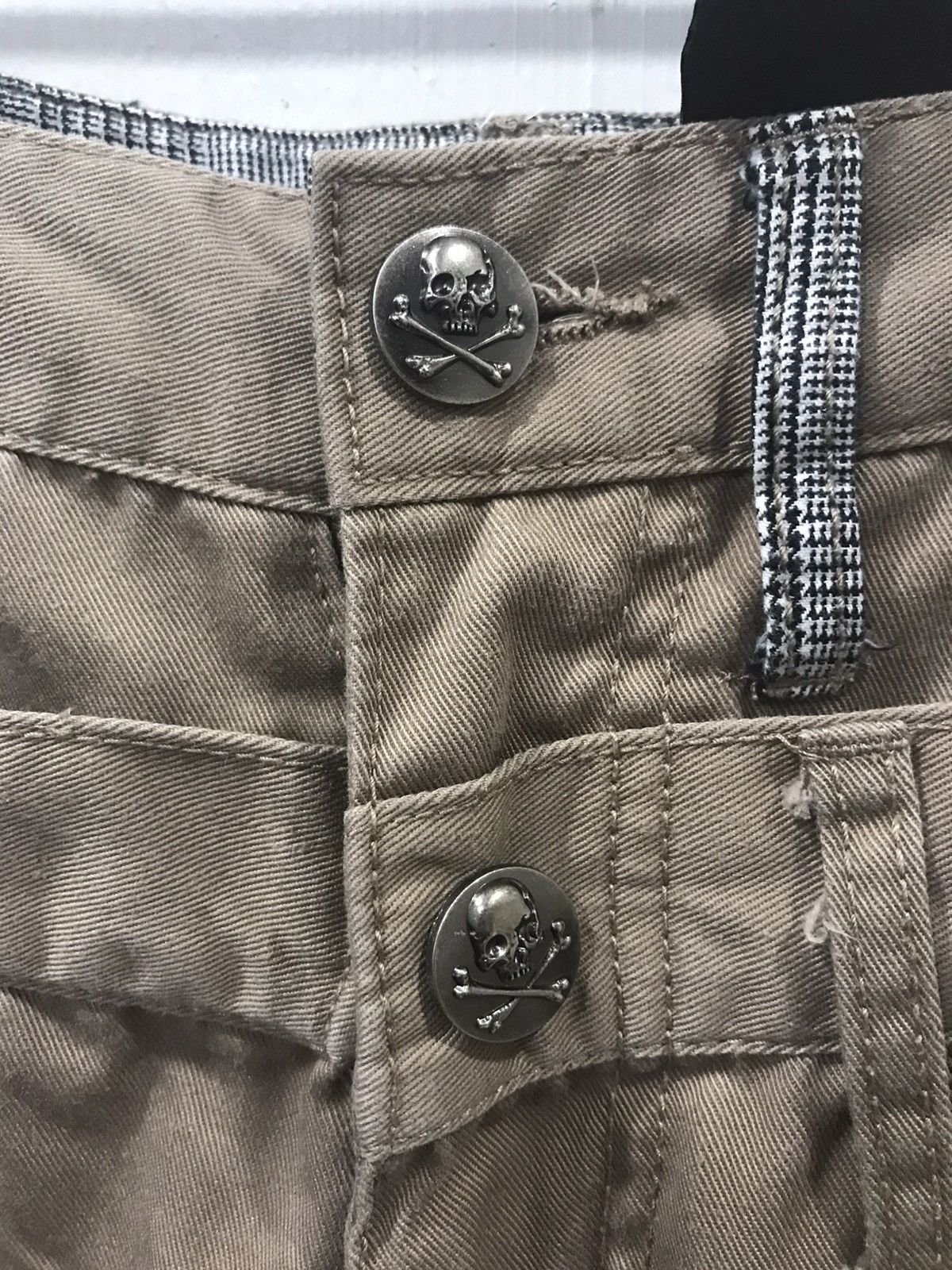 Japanese Brand doublefocus Japan DoubleWaist Skull Button Flare Cargo Pant Size US 28 / EU 44 - 7 Thumbnail