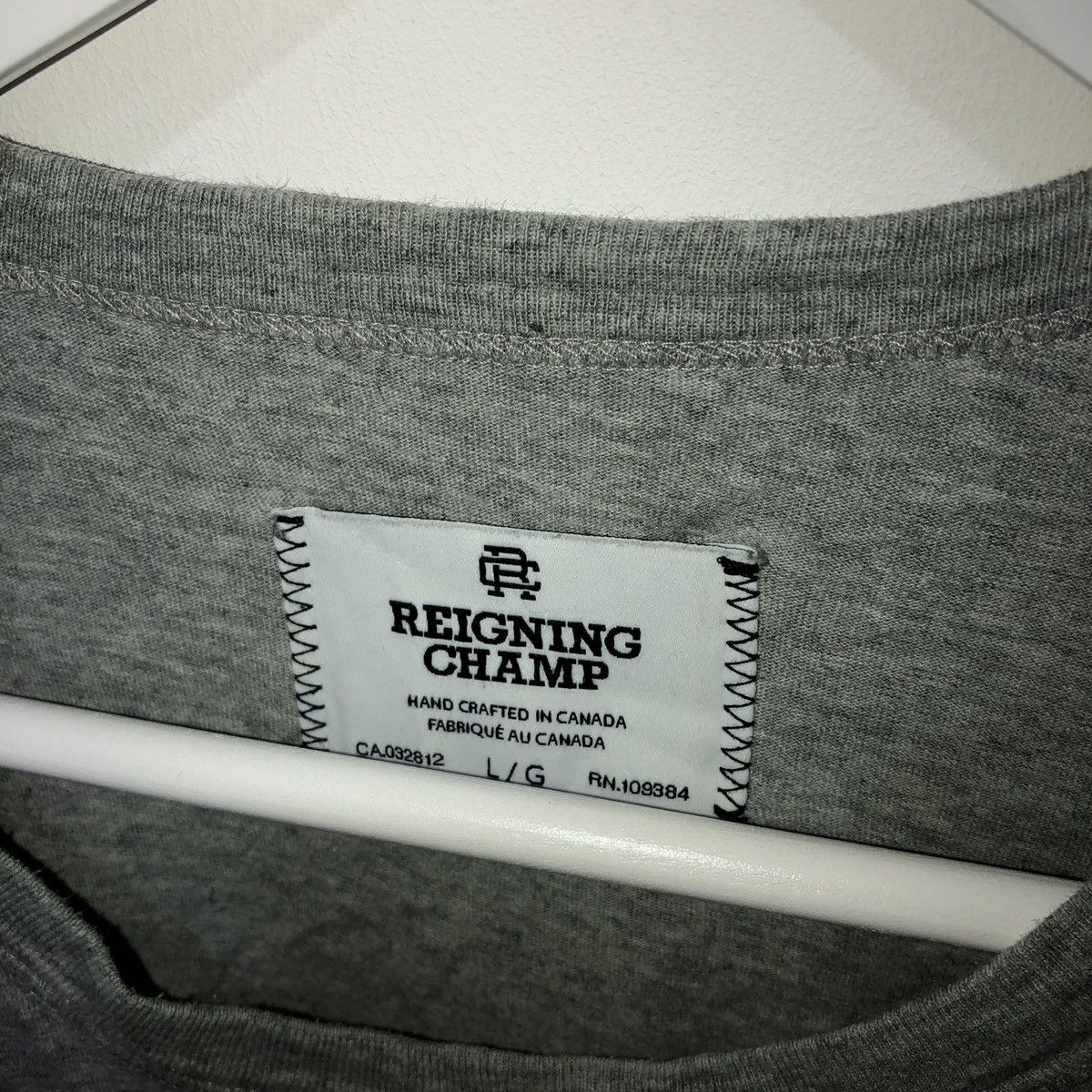 Reigning Champ Reigning Champ Grey Tee Size US L / EU 52-54 / 3 - 4 Thumbnail
