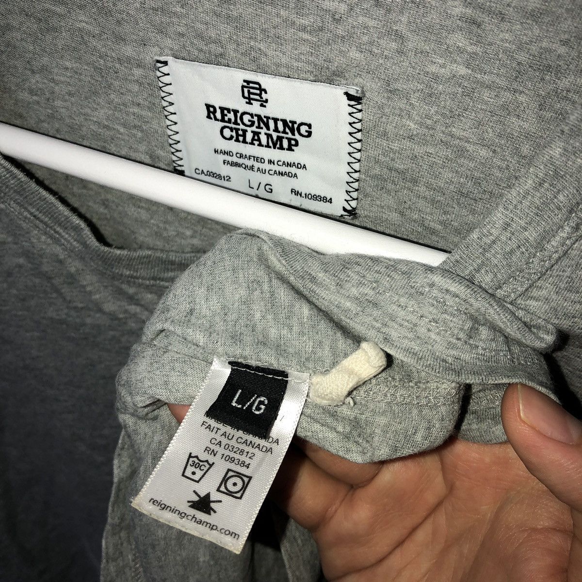 Reigning Champ Reigning Champ Grey Tee Size US L / EU 52-54 / 3 - 6 Thumbnail