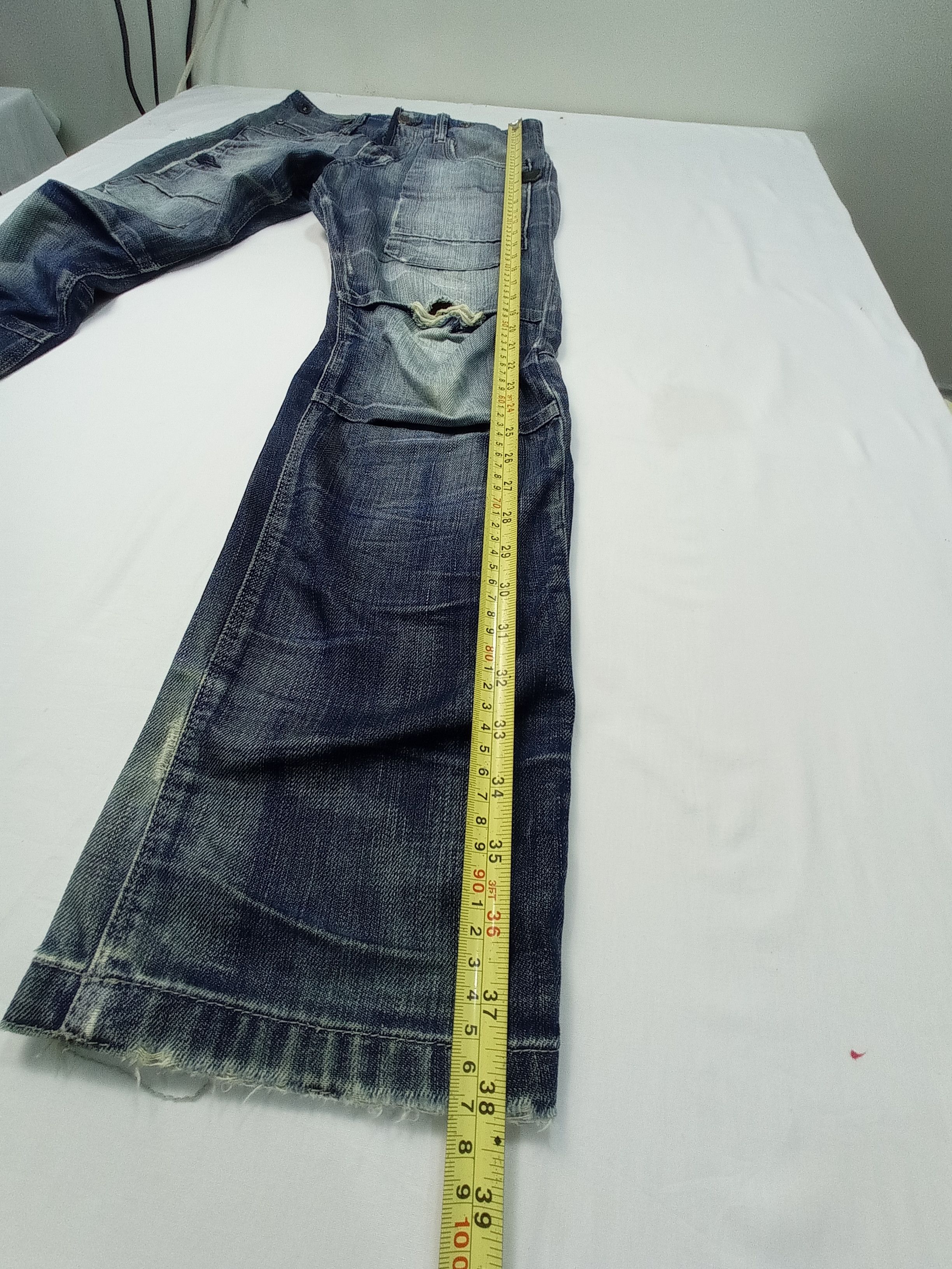 G-Star 🔥rare🔥G Star Raw Buckle Back Distressed Denim Pants Size US 27 - 20 Thumbnail