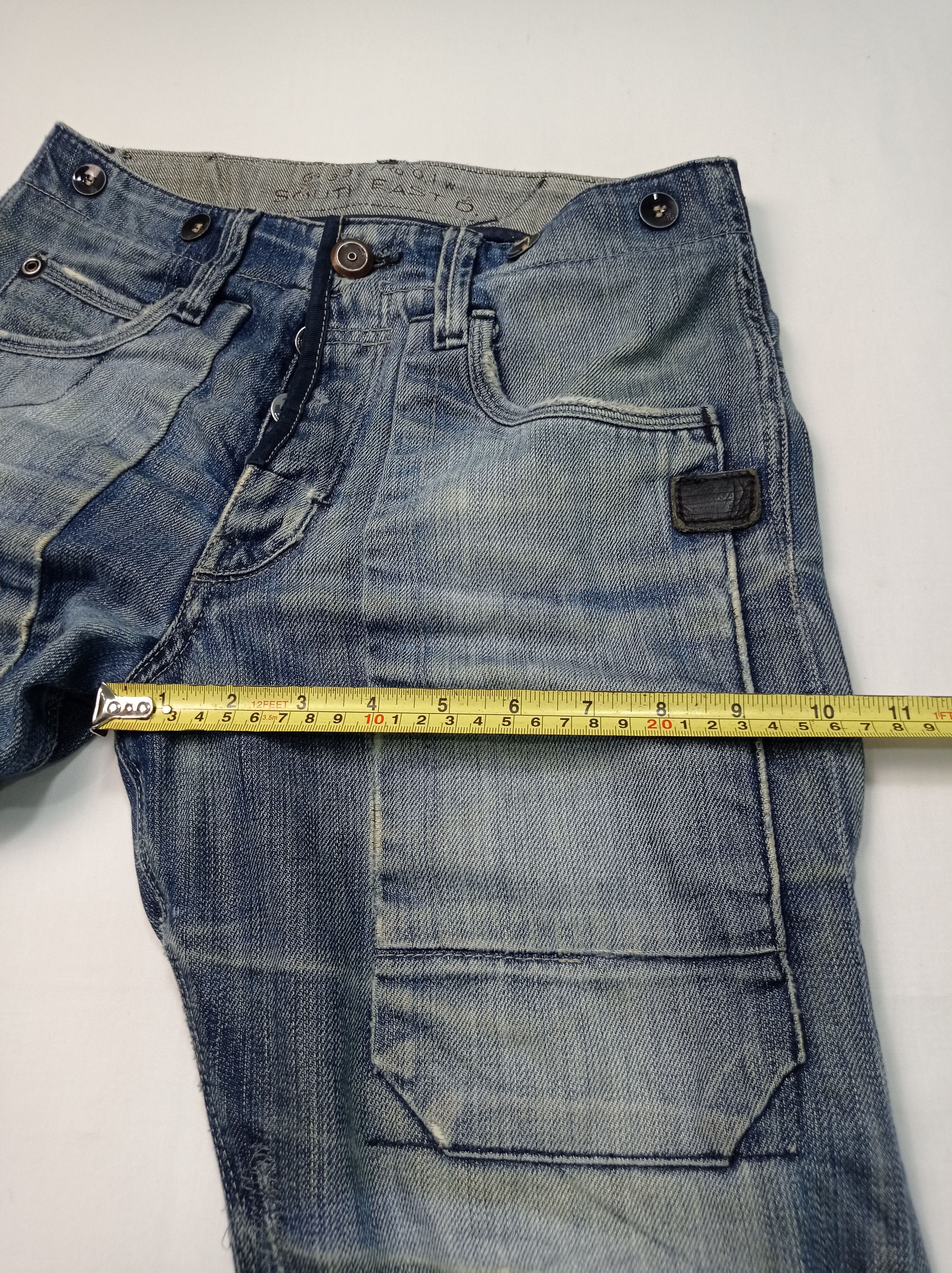 G-Star 🔥rare🔥G Star Raw Buckle Back Distressed Denim Pants Size US 27 - 23 Thumbnail
