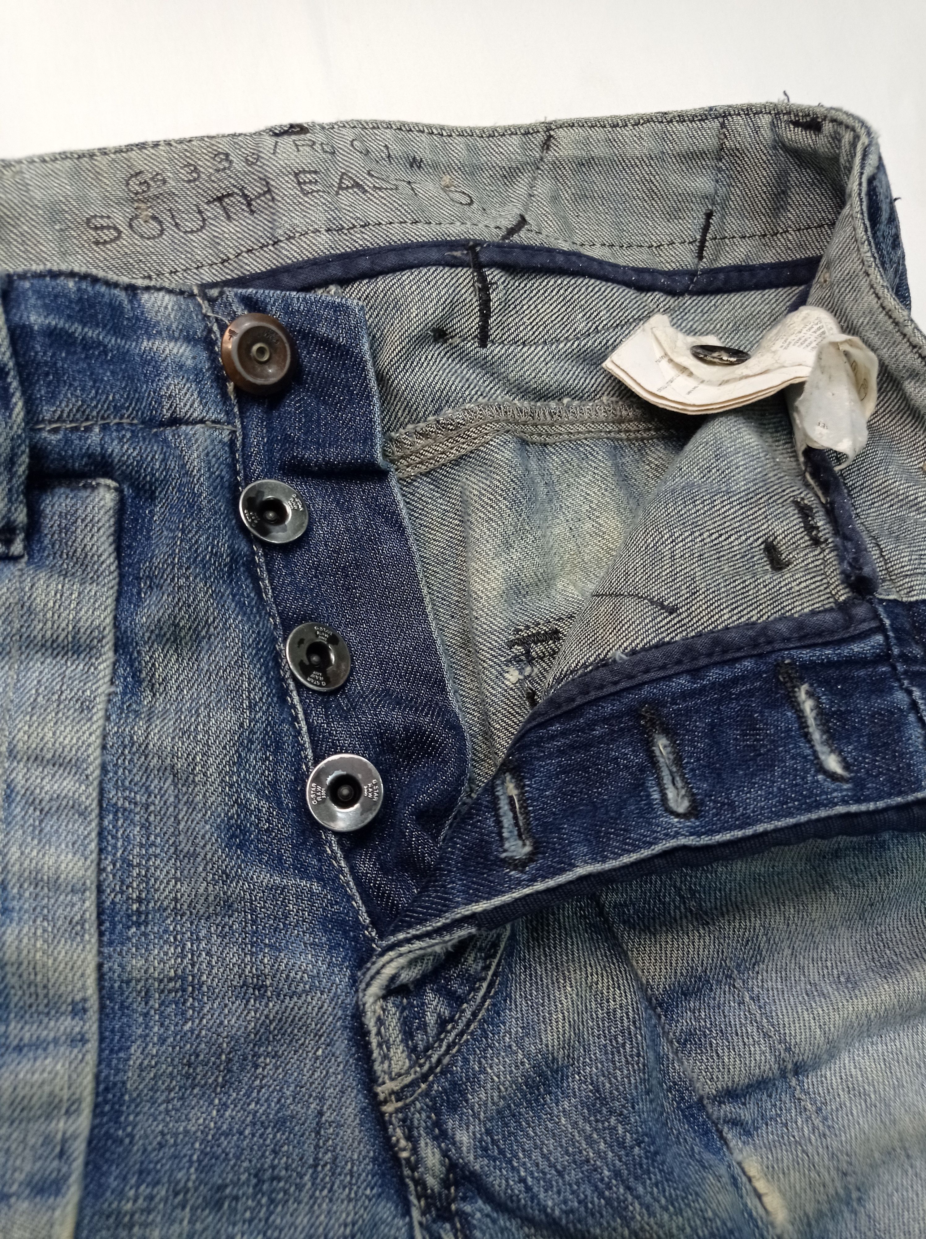 G-Star 🔥rare🔥G Star Raw Buckle Back Distressed Denim Pants Size US 27 - 5 Thumbnail