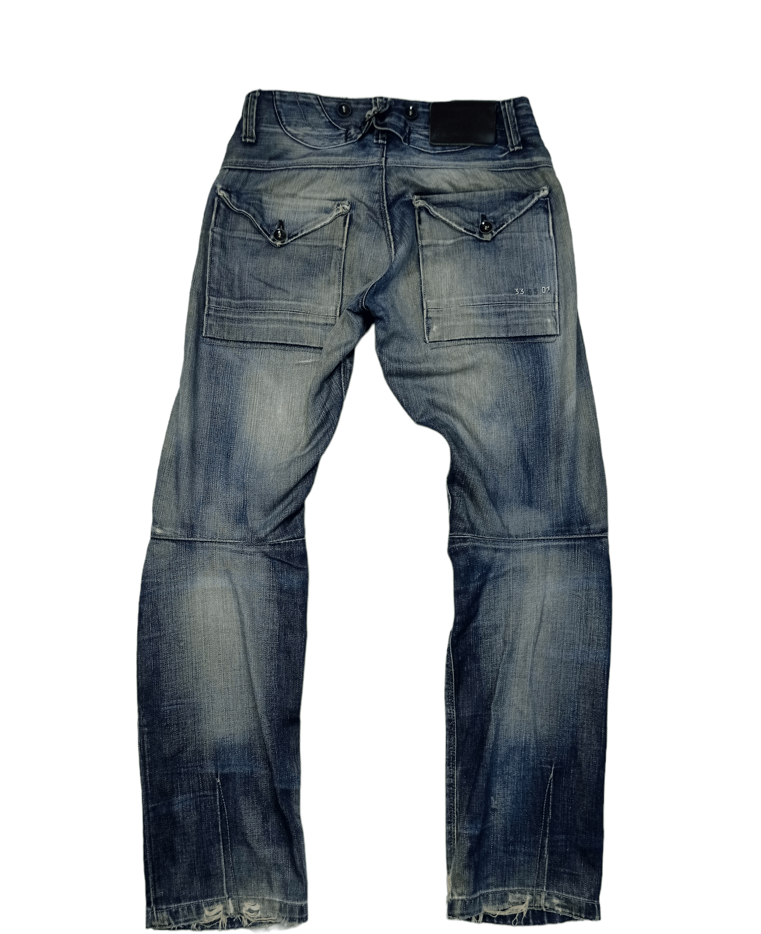 G-Star 🔥rare🔥G Star Raw Buckle Back Distressed Denim Pants Size US 27 - 2 Thumbnail