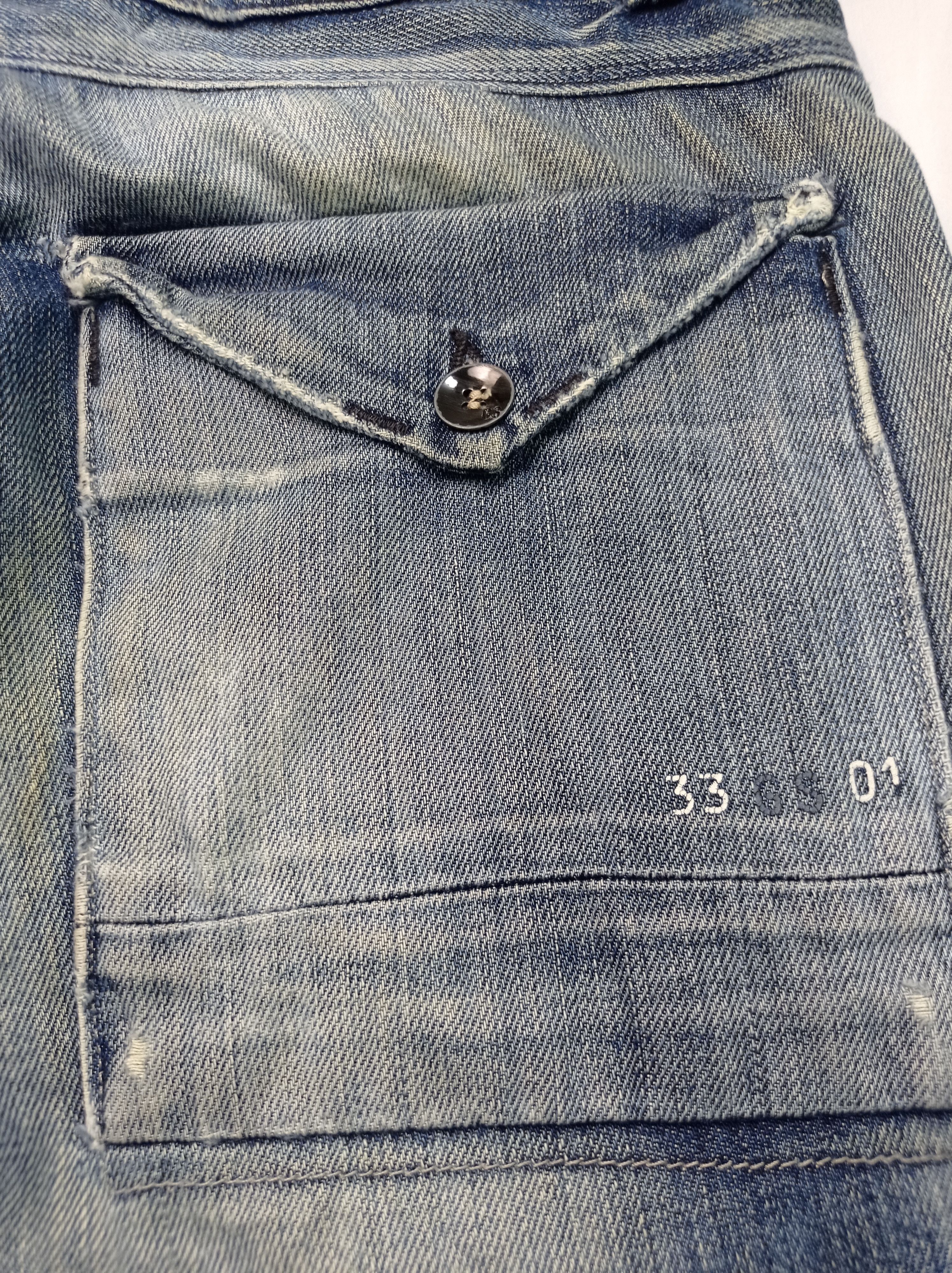 G-Star 🔥rare🔥G Star Raw Buckle Back Distressed Denim Pants Size US 27 - 14 Thumbnail