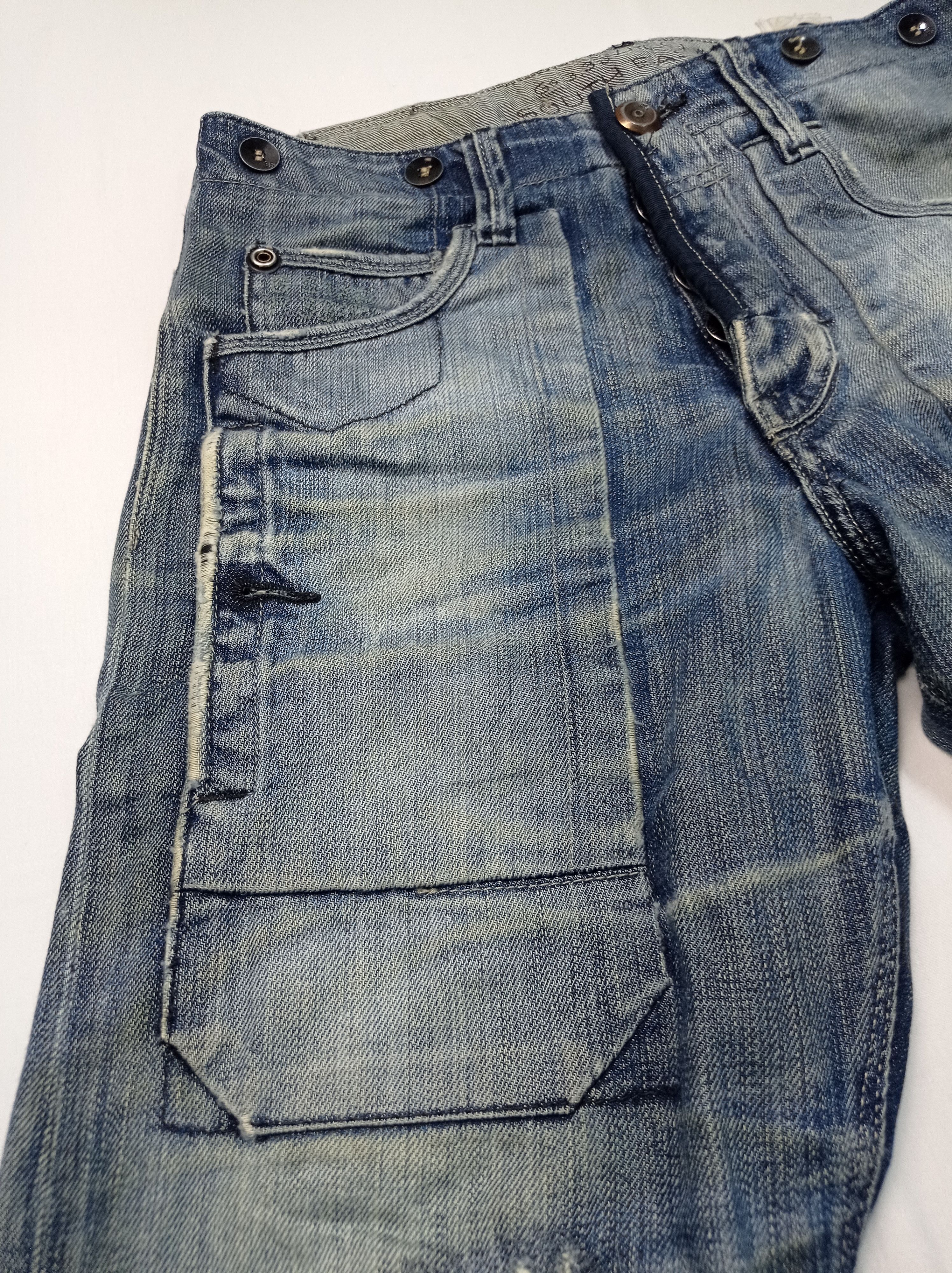 G-Star 🔥rare🔥G Star Raw Buckle Back Distressed Denim Pants Size US 27 - 7 Thumbnail