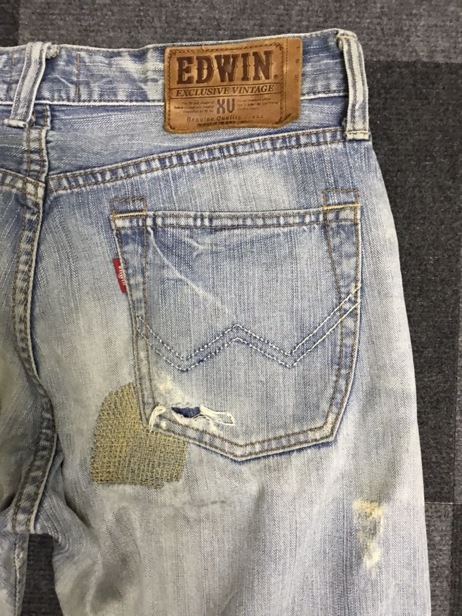 Edwin D125 Vintage EDWIN Light Wash Distressed Jeans Size US 32 / EU 48 - 16 Thumbnail