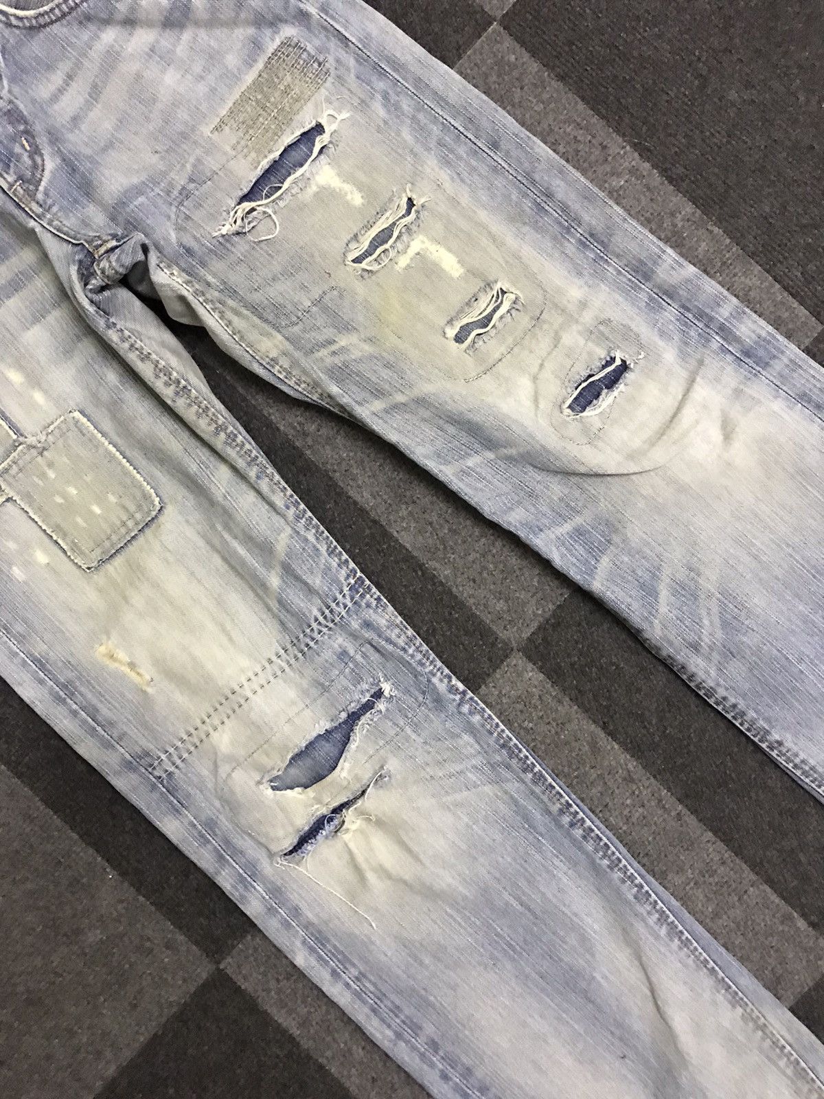 Edwin D125 Vintage EDWIN Light Wash Distressed Jeans Size US 32 / EU 48 - 5 Thumbnail