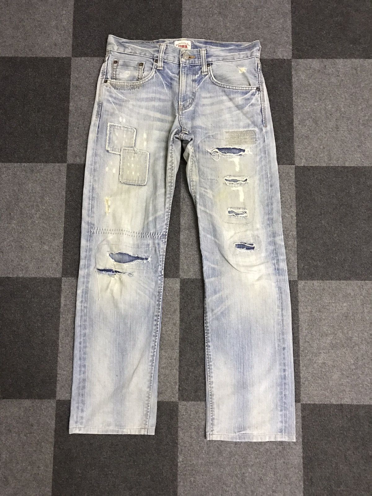 Edwin D125 Vintage EDWIN Light Wash Distressed Jeans Size US 32 / EU 48 - 3 Thumbnail