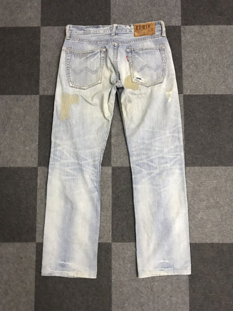Edwin D125 Vintage EDWIN Light Wash Distressed Jeans Size US 32 / EU 48 - 12 Thumbnail