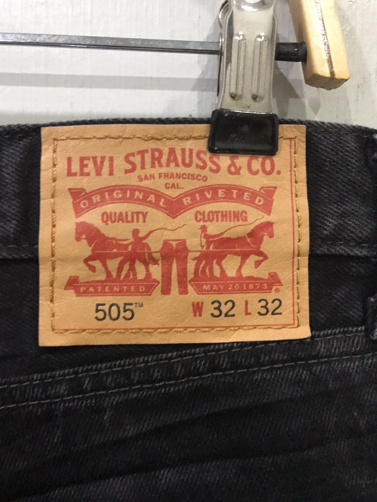 Levi's Levis 505 Superblack Denim Size US 33 - 10 Thumbnail