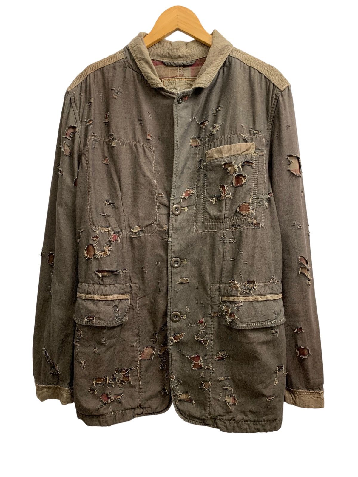 If Six Was Nine RARE ‼️ 1980s Marithe + Francois Girbaud Distressed Jacket Size US S / EU 44-46 / 1 - 2 Thumbnail