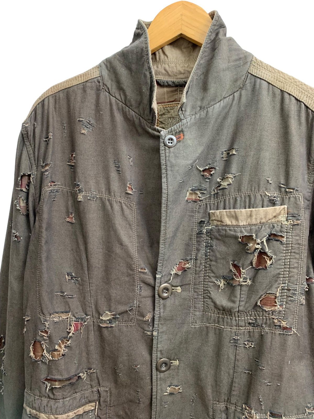 If Six Was Nine RARE ‼️ 1980s Marithe + Francois Girbaud Distressed Jacket Size US S / EU 44-46 / 1 - 6 Thumbnail