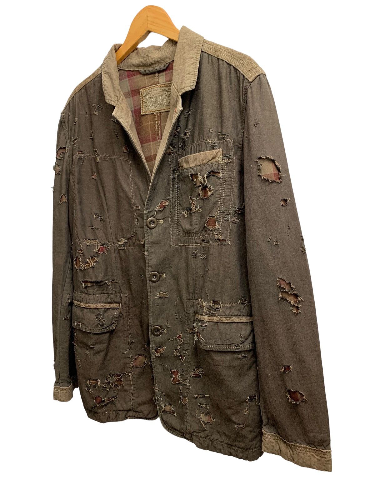 If Six Was Nine RARE ‼️ 1980s Marithe + Francois Girbaud Distressed Jacket Size US S / EU 44-46 / 1 - 3 Thumbnail