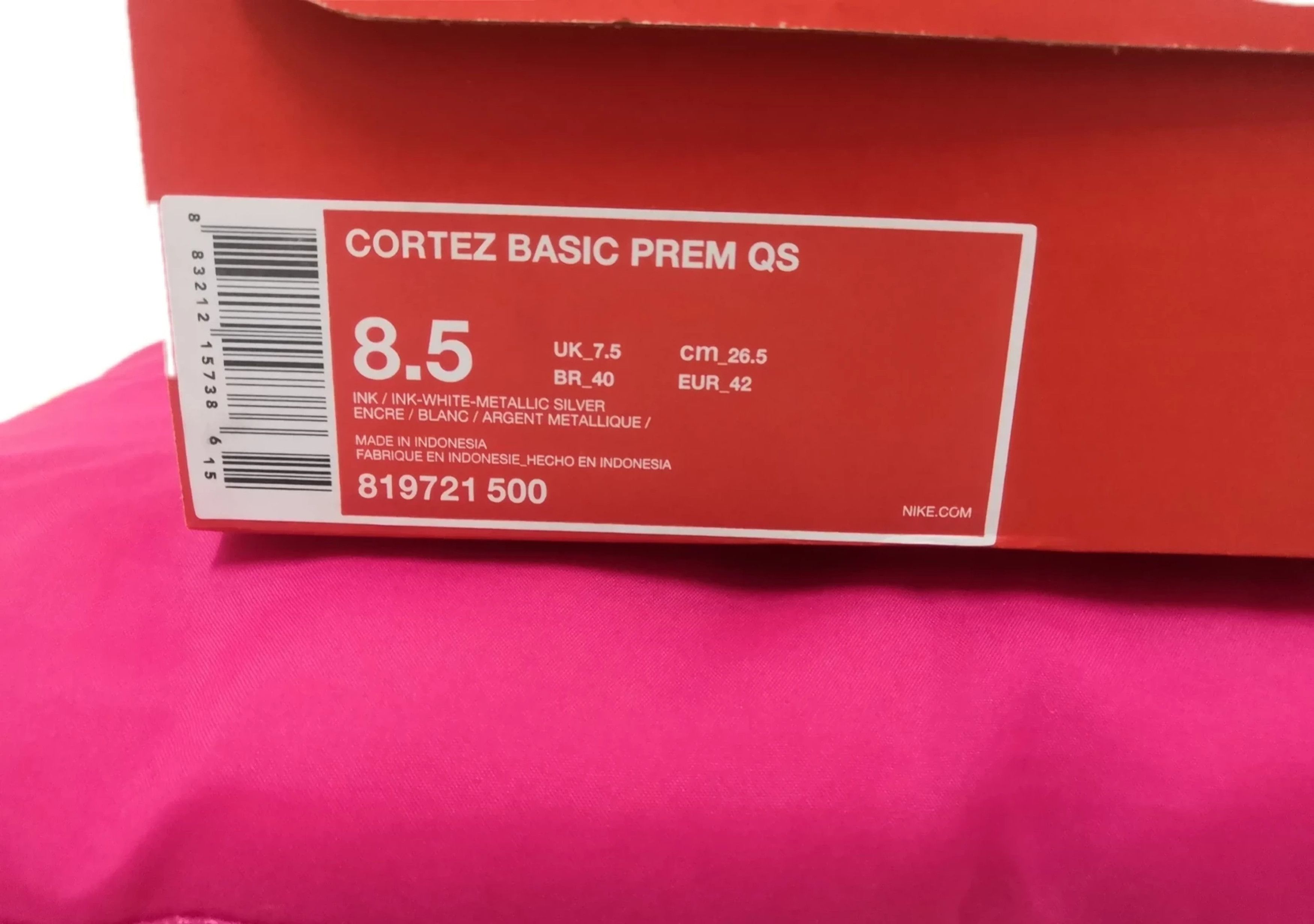 Nike Nike Cortez Basic Premium Qs Sneakers Blue Size US 8.5 / EU 41-42 - 3 Thumbnail