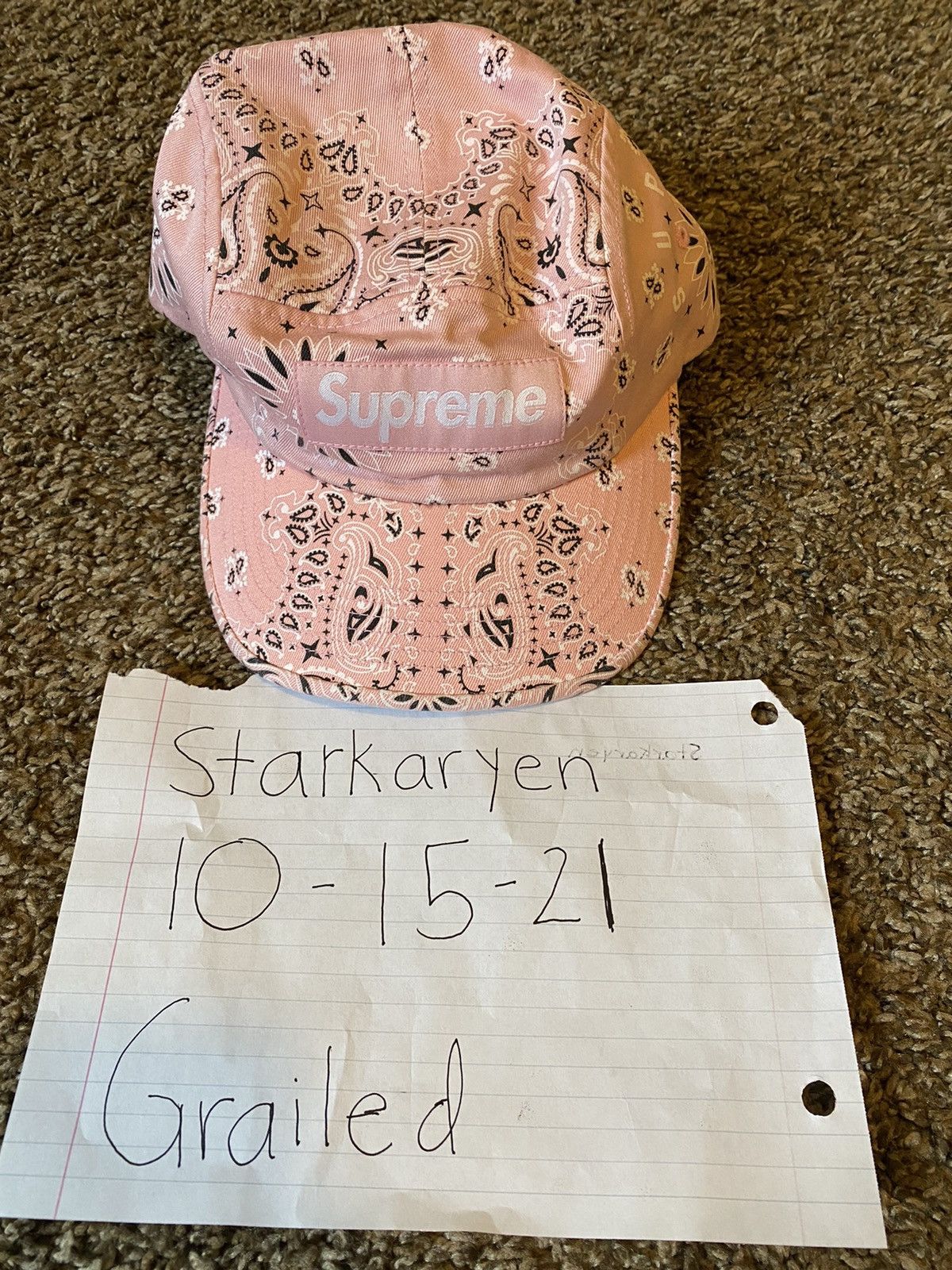 Supreme Supreme Bandana Box Logo Pink Hat 2021 Size ONE SIZE - 3 Thumbnail