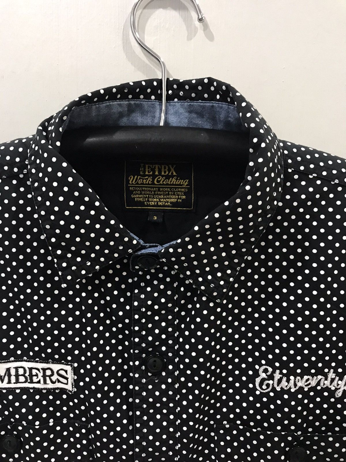 Japanese Brand ETBX Japan Workwear style Polkadot Shirt Size US L / EU 52-54 / 3 - 2 Thumbnail